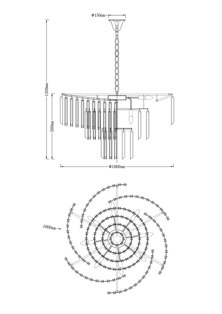 Подвесная люстра Moderli Ivo V7050-12P Фото № 2