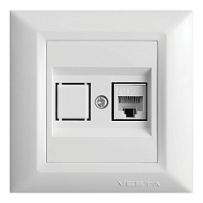 Розетка LAN Vesta-Electric Roma белый FRZCW010101BEL