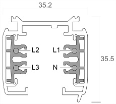 Шинопровод трехфазный Deko-Light D Line 1 м 710001 1