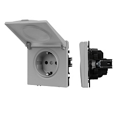 Механизм розетки влагозащищённый SCT-NOBE-MCP-SFPL-IS (230V, 16A) Arlight 059441