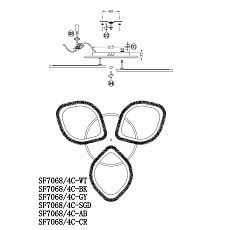 Потолочная люстра Seven Fires Lejv SF7068/4C-WT-RGB 3