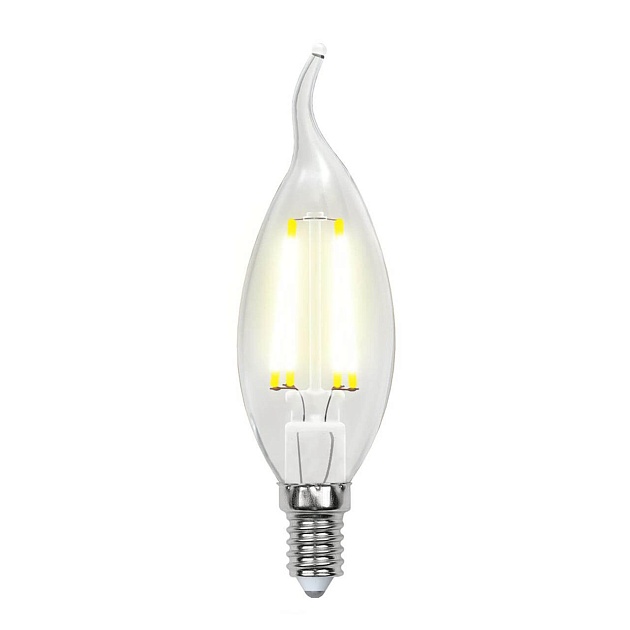 Лампа светодиодная филаментная Uniel E14 7,5W 4000K прозрачная LED-CW35-7,5W/NW/E14/CL GLA01TR UL-00003296 фото 