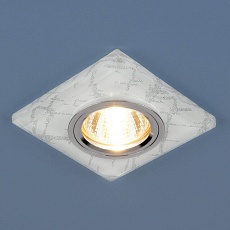 Встраиваемый светильник с двойной подсветкой Elektrostandard 8361 MR16 белый/серебро a031516 1