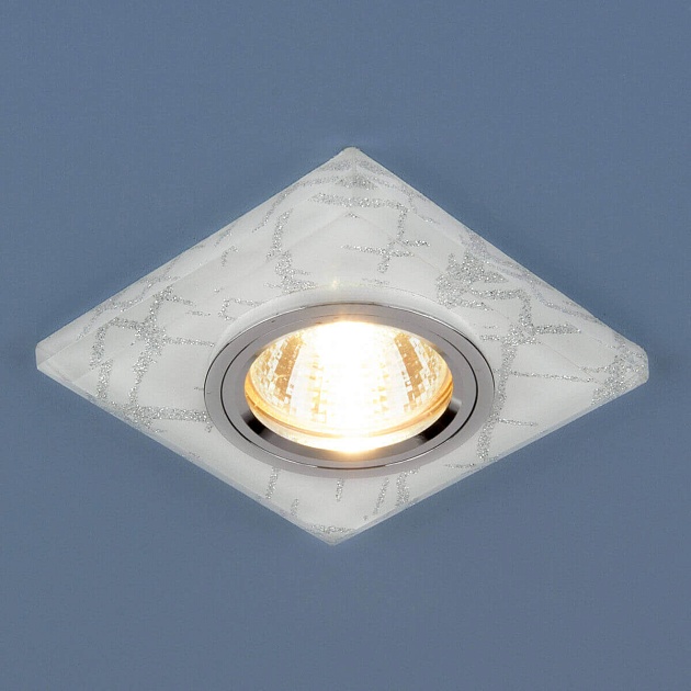 Встраиваемый светильник с двойной подсветкой Elektrostandard 8361 MR16 белый/серебро a031516 фото 2