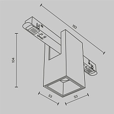 Трековый светодиодный светильник Maytoni Technical Magnetic Exility Alfa TR121-2-7W4K-B 1