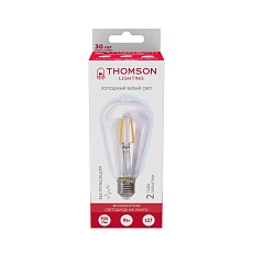 Лампа светодиодная филаментная Thomson E27 9W 6500K прямосторонняя трубчатая прозрачная TH-B2342 1