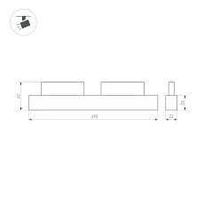 Трековый светильник для магнитного шинопровода Arlight MAG-ORIENT-FLAT-L690-24W Day4000 035567 1