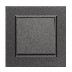 Выключатель Makel 1-кл. СП Karea 10А IP20 дым. металлик 56050001