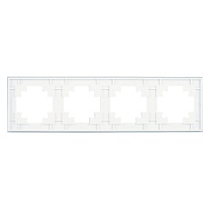 Рамка 4-постовая Stekker Катрин белый GFR00-7004-01 39257 5