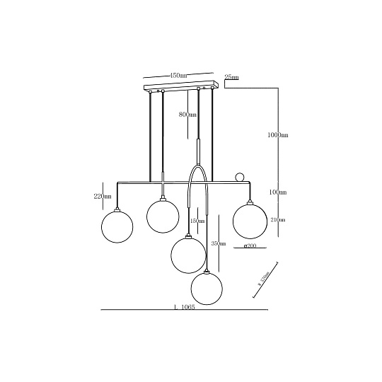 Подвесной светильник Vele Luce Freedom VL5544P05 Фото № 5