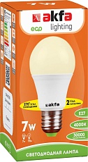 Лампа светодиодная Akfa Lighting E27 7W 4000K матовая FLLBL072740A 1