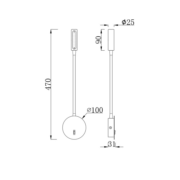 Бра Maytoni Stem C035WL-L3B3K Фото № 3