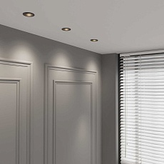 Встраиваемый светильник Elektrostandard Hide 25008/01 GU10 черный a064263 2