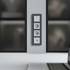 Рамка Werkel Elite на 4 поста графит W0042440 4690389180804 1