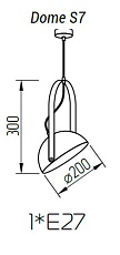 Подвесной светильник TopDecor Dome S7 09 1