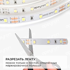 Светодиодная лента Apeyron 4,8W/m 60LED/m 3528SMD холодный белый 2,5M 10-07 2