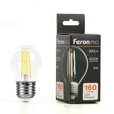 Лампа светодиодная Feron.PRO LB-1706 Шарик E27 980LM 6W 175-265V 4000K 51251 2