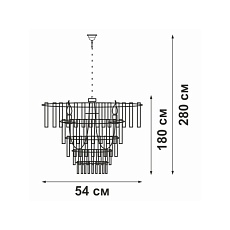 Каскадная люстра Vitaluce V1808-1/12+12+1 1