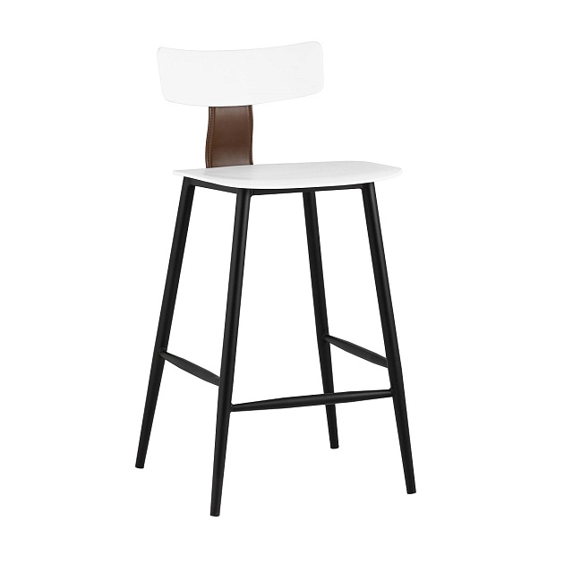 Полубарный стул Stool Group ANT пластиковый белый 8333A white изображение 1 Полубарный стул Stool Group ANT пластиковый белый 8333A white Фото № 1