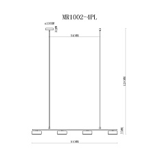 Подвесной светодиодный светильник MyFar Milla MR1002-4PL 3