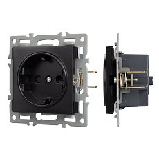 Механизм электрической розетки SCT-MEU1-PL-BK (250V, 16A) Arlight 043731