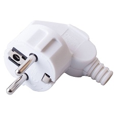 Вилка угловая с/з Stekker, PPG16-41-202, пластик, 250В, 16A, IP20, белый 32850