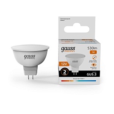 Лампа светодиодная Gauss GU5.3 7W 3000K матовая 11517 3