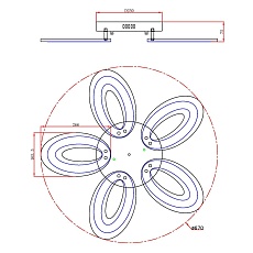 Потолочная светодиодная люстра Escada Air 10211/5LED 1