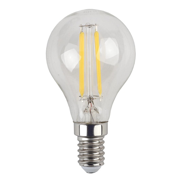 Лампа светодиодная филаментная ЭРА E14 9W 2700K прозрачная F-LED P45-9w-827-E14 Б0047020 фото 