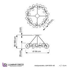 Подвесная люстра Lumina Deco Marsiada LDP 6033-40 CHR 1