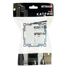 Выключатель одноклавишный Stekker Катрин с подсветкой белый GLS10-7101-01 39299 1