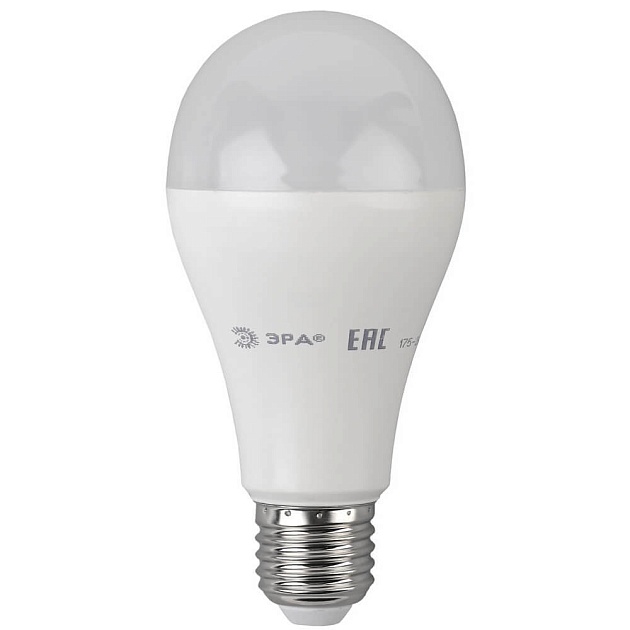 Лампа светодиодная ЭРА E27 19W 2700K матовая LED A65-19W-827-E27 Б0031702 фото 