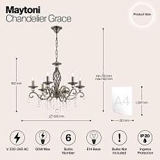 Подвесная люстра Maytoni Grace RC247-PL-06-R 1