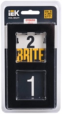 Рамка 2-постовая IEK Brite РУ-2-2-БрЧ черная BR-M22-G-K02 1