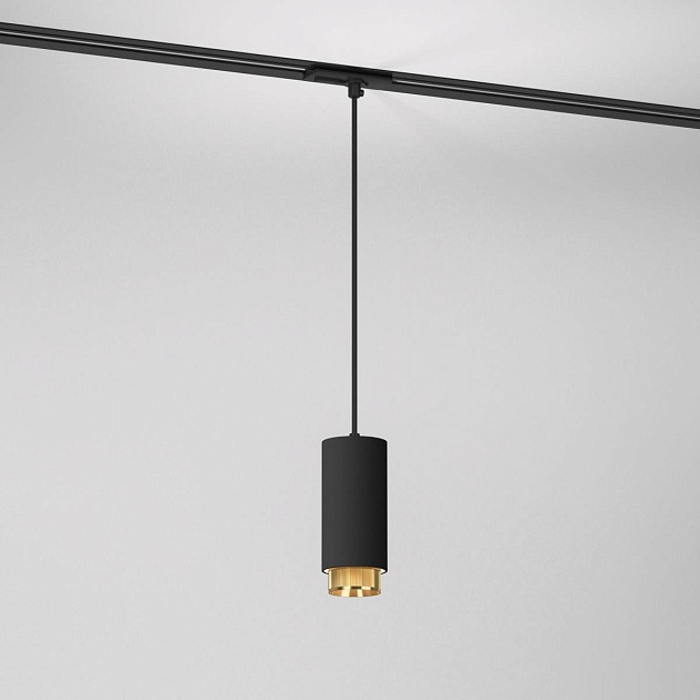 Подвесной трековый светильник Elektrostandard Nubis GU10 85021/01 черный/золото a064794 Фото № 1