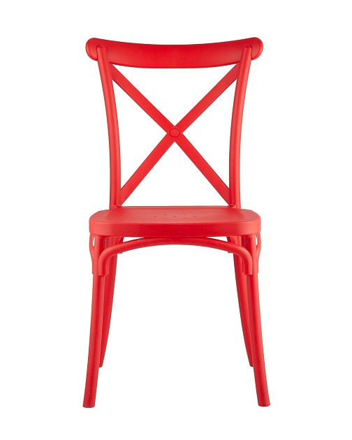 Кухонный стул Stool Group Кроссбэк пластиковый красный Y030 red изображение 3 Кухонный стул Stool Group Кроссбэк пластиковый красный Y030 red Фото № 3