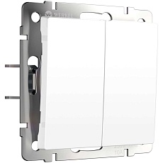 Выключатель двухклавишный с самовозвратом Werkel белый матовый W1122461 4690389192364