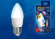 Лампа светодиодная диммируемая Uniel E27 7W 4000K матовая LED-C37 7W/4000K/E27/FR/DIM PLP01WH UL-00004295 1