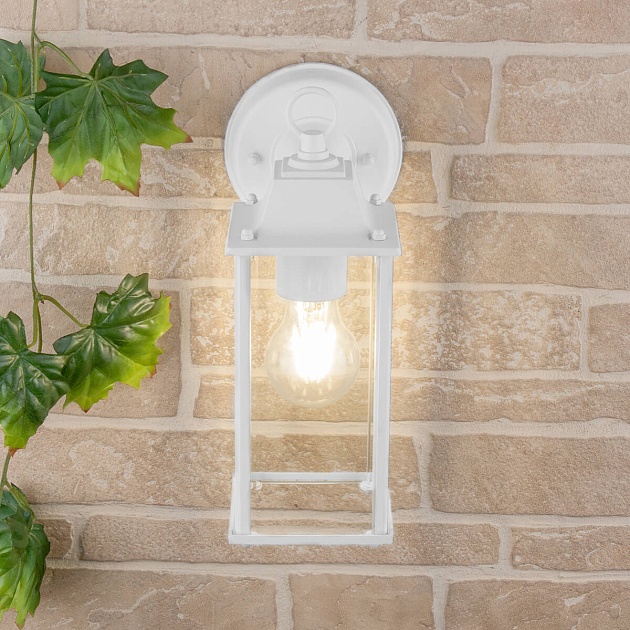 Уличный настенный cветильник Elektrostandard 1008D Brick белый a038439 Фото № 3
