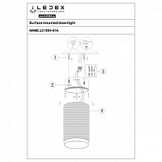 Потолочный светодиодный светильник iLedex Delta 1954-10W-3000K-36 BK+SL 1