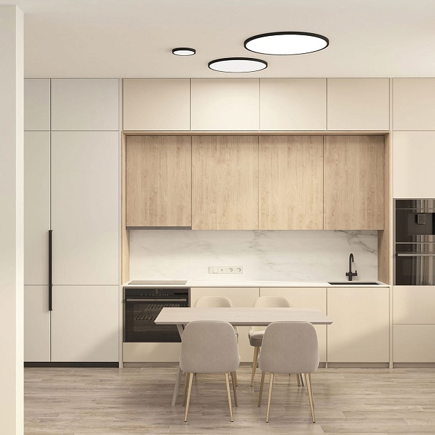 Потолочный светодиодный светильник Denkirs Thin DK6524-BK изображение 5 Потолочный светодиодный светильник Denkirs Thin DK6524-BK Фото № 5