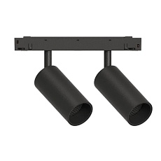 GRAFFIT Трековый светильник TWIN-SPOT LED 48В 2x6Вт 3000К CRI90 50° NO-DIM угольно-черный