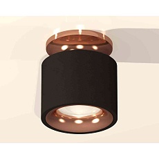 Комплект накладного светильника Ambrella light Techno Spot XS7511141 SBK/PPG черный песок/золото розовое полированное (N7930, C7511, N7015) 2