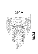 Настенный светильник Arte Lamp Lilly A4070AP-2GO 1