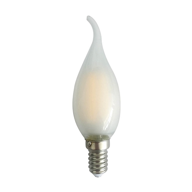 Лампа светодиодная филаментная Thomson E14 7W 4500K свеча на ветру матовая TH-B2140 фото 