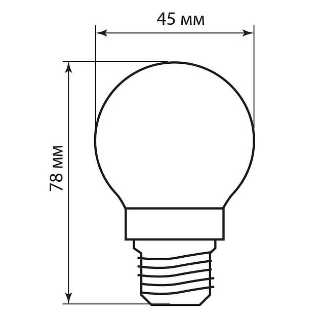 Лампа светодиодная филаментная Feron E27 5W 2700K Шар Прозрачная LB-61 25581 фото 3