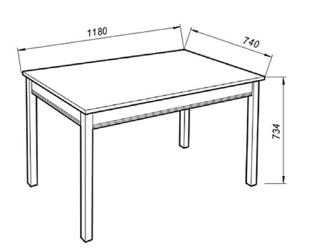 Кухонный стол Шведский Стандарт Вествик 1180х740 414155002300 изображение 3 Кухонный стол Шведский Стандарт Вествик 1180х740 414155002300 Фото № 3