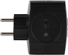 Разветвитель электрический ЭРА SP-4-3USBAC-B на 4 розетки + 3 USB A+C со шторками 10А черный Б0069084 4