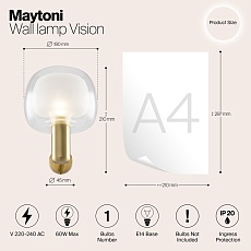 Бра Maytoni Vision MOD411WL-01G 1