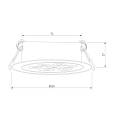 Встраиваемый светильник Elektrostandard Rayn 15278/LED 10W белый a072280 1